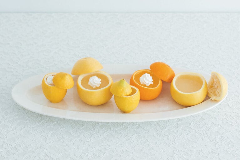 「クリケットゼリー詰め合わせ」グレープフルーツゼリー2個、オレンジゼリー2個、レモンゼリー2個 5,200円／フルーツパーラー クリケット