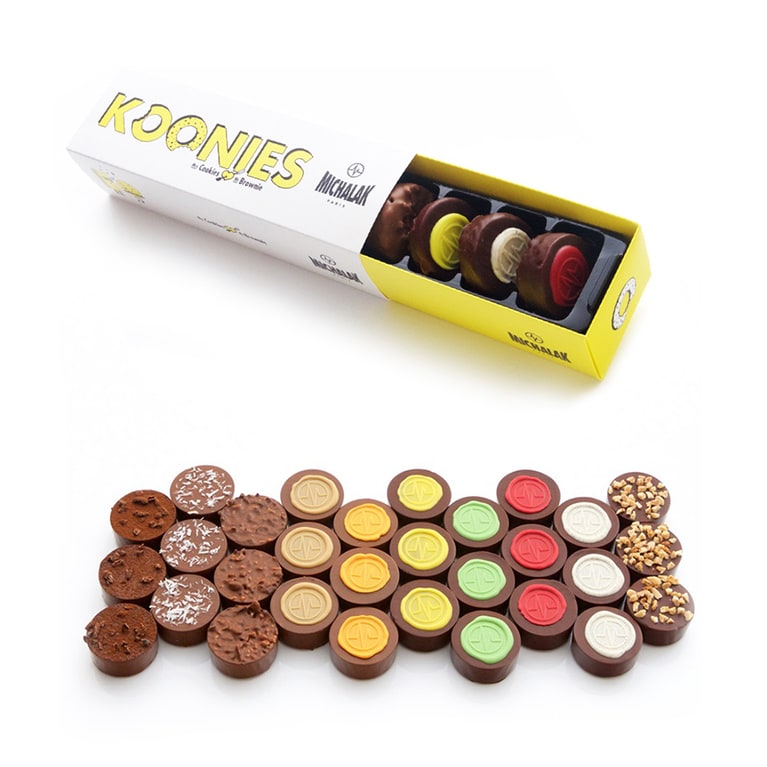 KOONIE(クーニー)3個入り1,150円。より軽く味わえるように小麦粉は不使用。パッケージもスタイリッシュ！