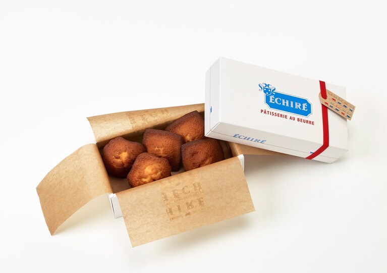 フィナンシェ、マドレーヌはギフトボックス入りも大人気。5個入り 1,836円～。