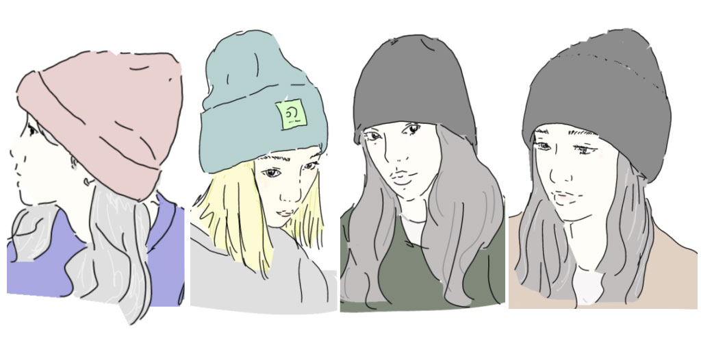 ニット帽は「タイトに被る」か、「ゆったりめに被って高さを出す」のがおすすめ