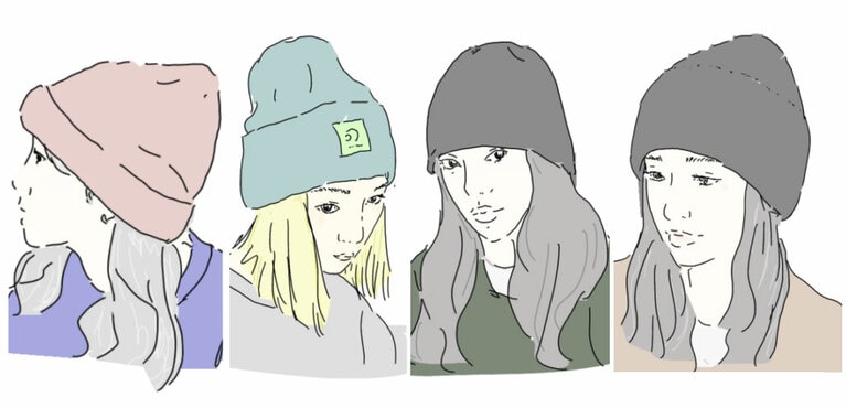 ニット帽は「タイトに被る」か、「ゆったりめに被って高さを出す」のがおすすめ