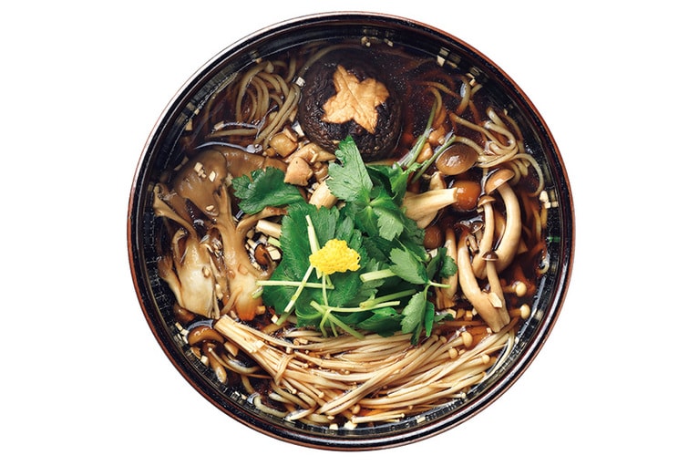 きのこそば(1,400円)／しながわ翁