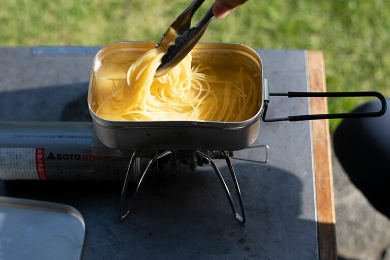 保存袋に残っている水はゆでる時にも使えて節水できる。