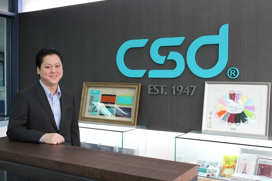 CSD中衛・最高執行責任者の張德成氏。台湾のマスク市場を大きく変えた人物。作詞家としての顔も持つ。