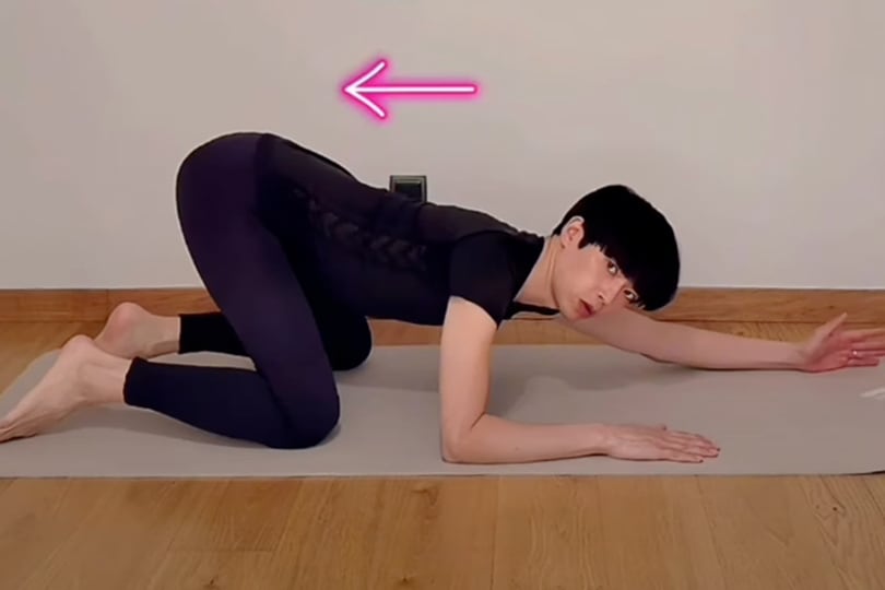 体重は常にお尻の方にかけるよう意識。