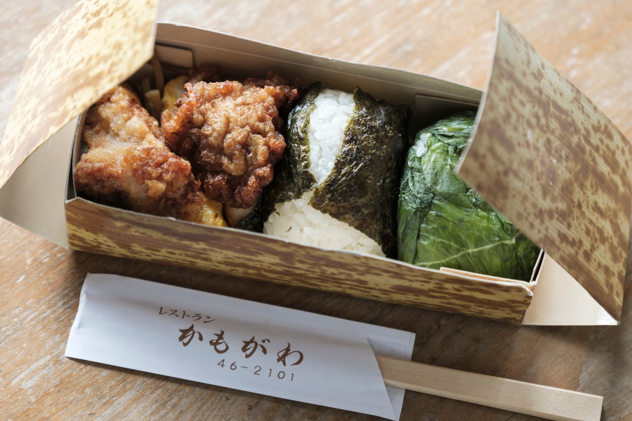 竹の箱弁当 570円。