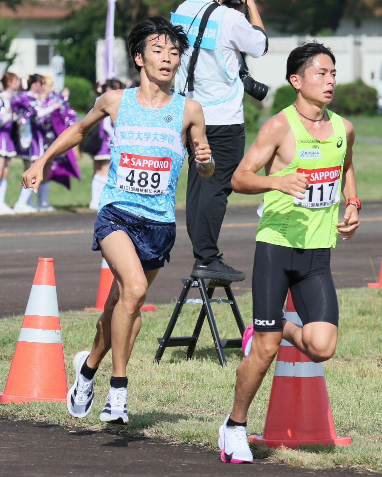 予選会で好走した関東学連・古川大晃(東大大学院）　©︎時事通信社