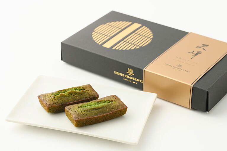 抹茶フィナンシェ 天峰 1,080円(5個入り)。