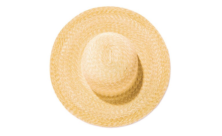 サザンフィールドインダストリーズのストローハット (写真は森宗さん私物) 21,000円。