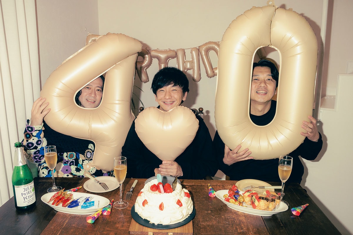 左から：又吉直樹さん（ピース）、向井 慧さん（パンサー）、児玉智洋さん（サルゴリラ）。