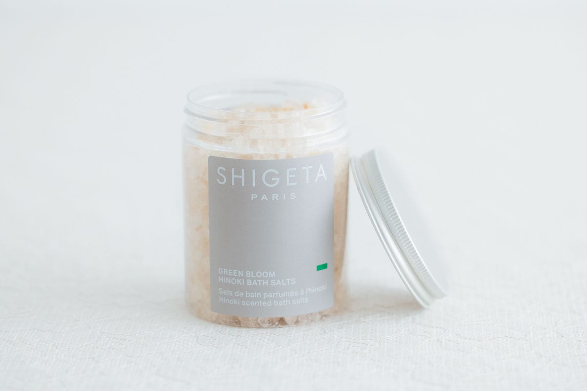 「グリーンブルーム バスソルト」285g 3,135円／SHIGETA PARIS
