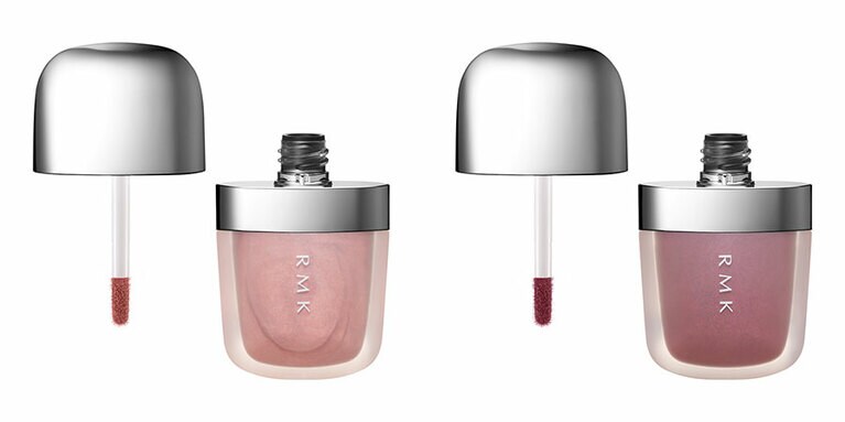 左：「ストーンホイップアイズ04」、右：「ストーンホイップアイズ05」。04をアイホール全体に塗った後、05を二重まぶたの上まで使用。©RMK