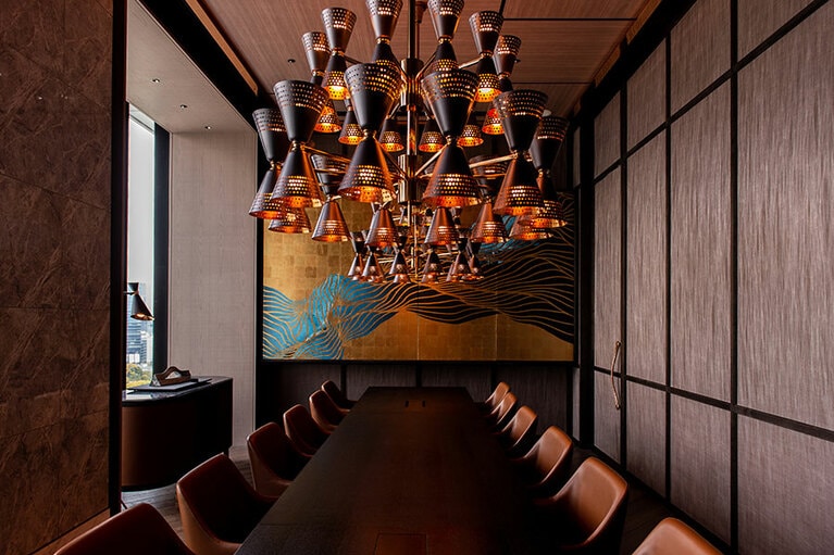 大切な会食のためのプライベートダイニングルームも用意。