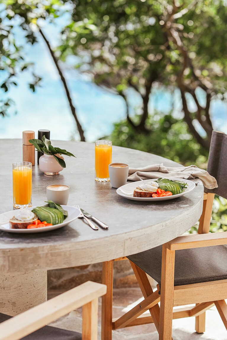 朝食は部屋か、レストラン「ソルト・ウォーター」で。こちらは“ザ・ハウス”での朝食。