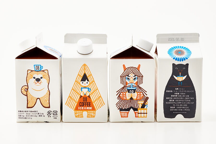 【秋田県】アイスコーヒーミニ(500ml) 各583円／08COFFEE　※春から秋の数量限定製造。