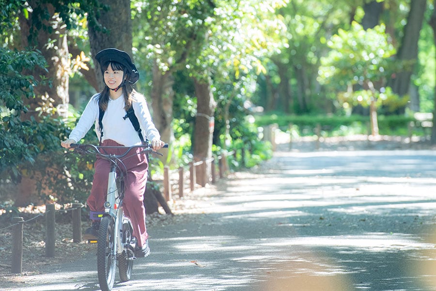 緑の中を自転車で駆け抜けるだけで、気持ちいい！