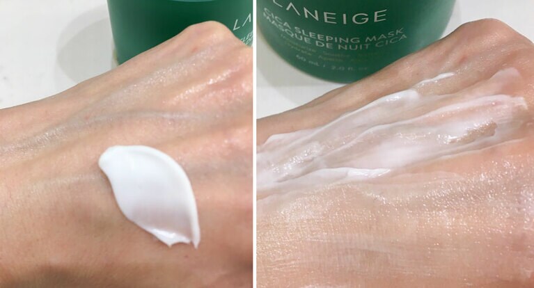 伸びも良いです。右写真では上部を厚めに、下部を薄めに伸ばしています。