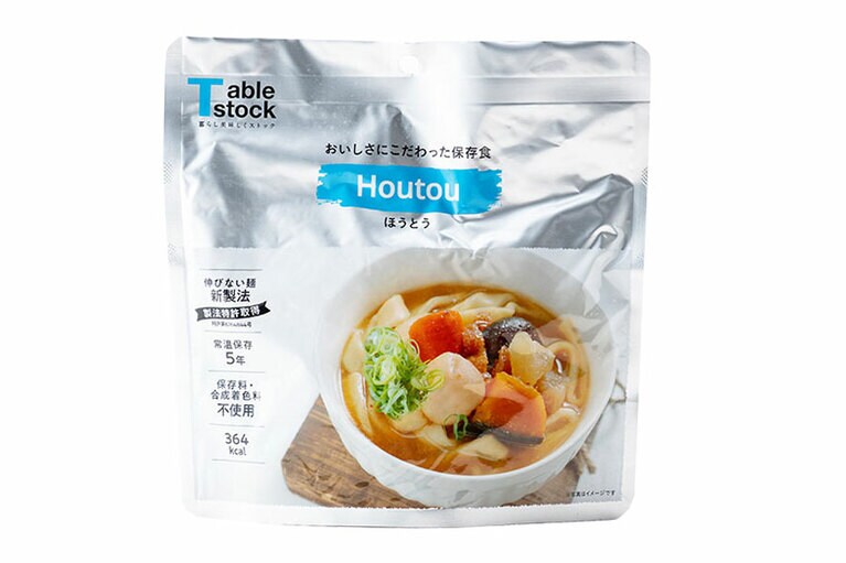 TABLE STOCK「おいしさにこだわった保存食」ほうとう〈340g〉648円。