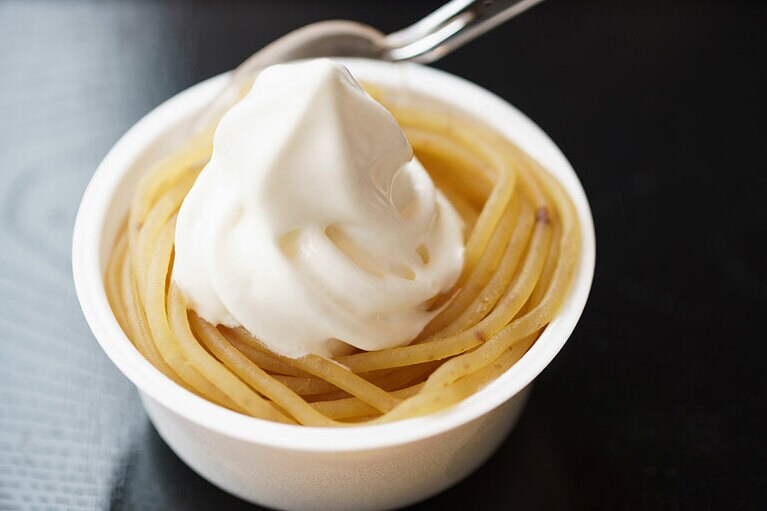 「もんぶらんソフト」500円（店頭販売のみ）。