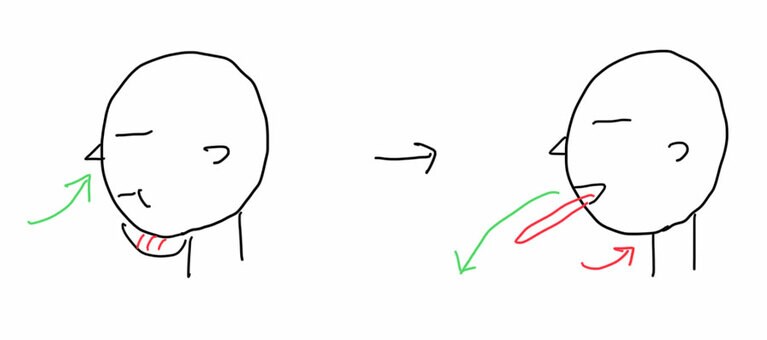 鼻から吸って口から思い切り息を吐き出す。