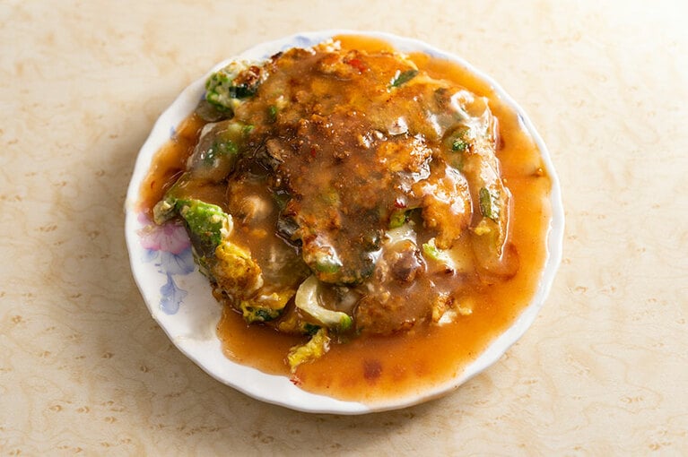 「蚵仔煎｣ 75元。