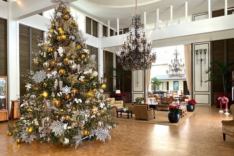 地元住民も毎年楽しみにしているクリスマスツリー。