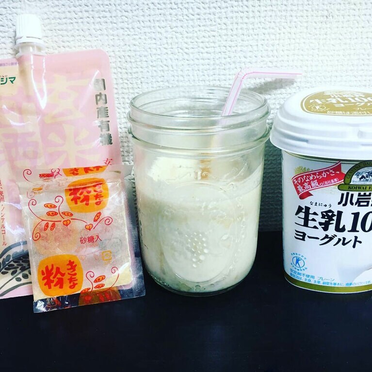きなこヨーグルトドリンク。