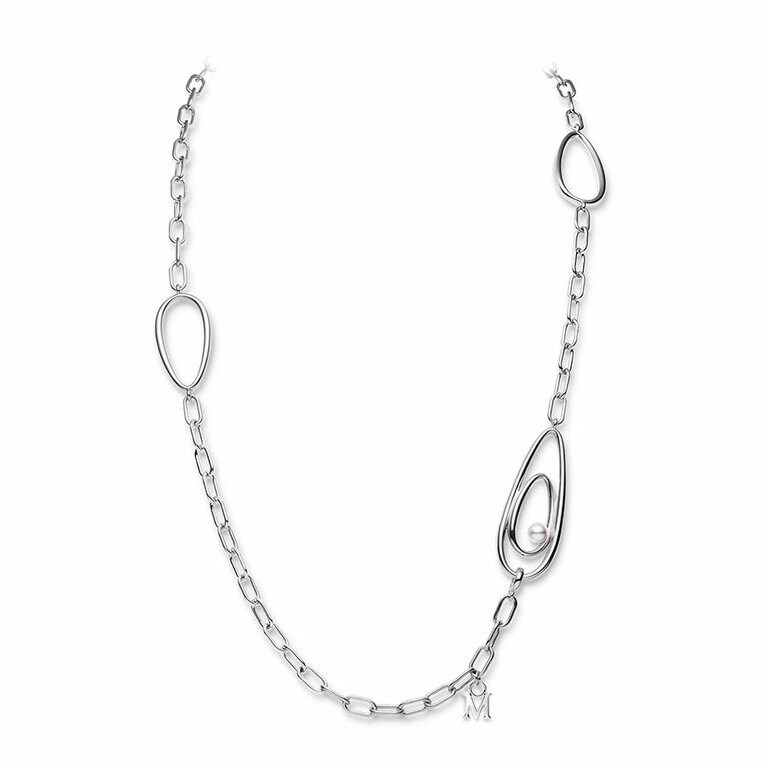 【ミキモト】Moon Dew ネックレス アコヤ真珠・銀製・全長 約 70cm 242,000円