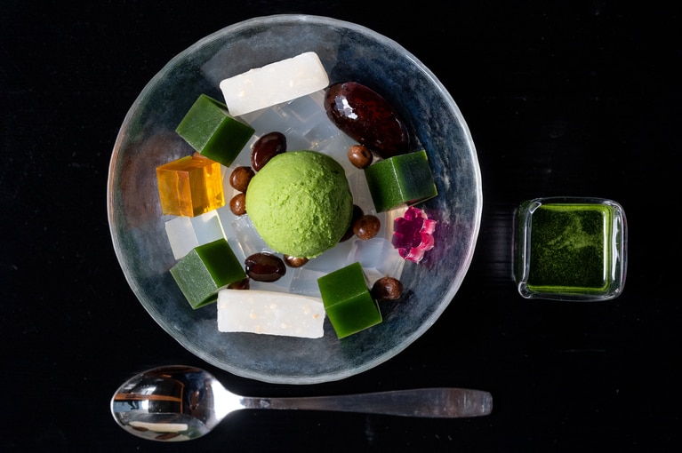 「抹茶のあんみつ」。