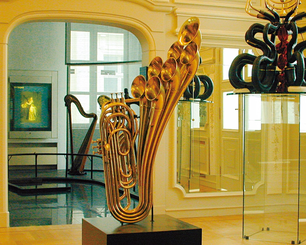 7つのラッパを持つトロンボーン。©Musée des instruments de musique