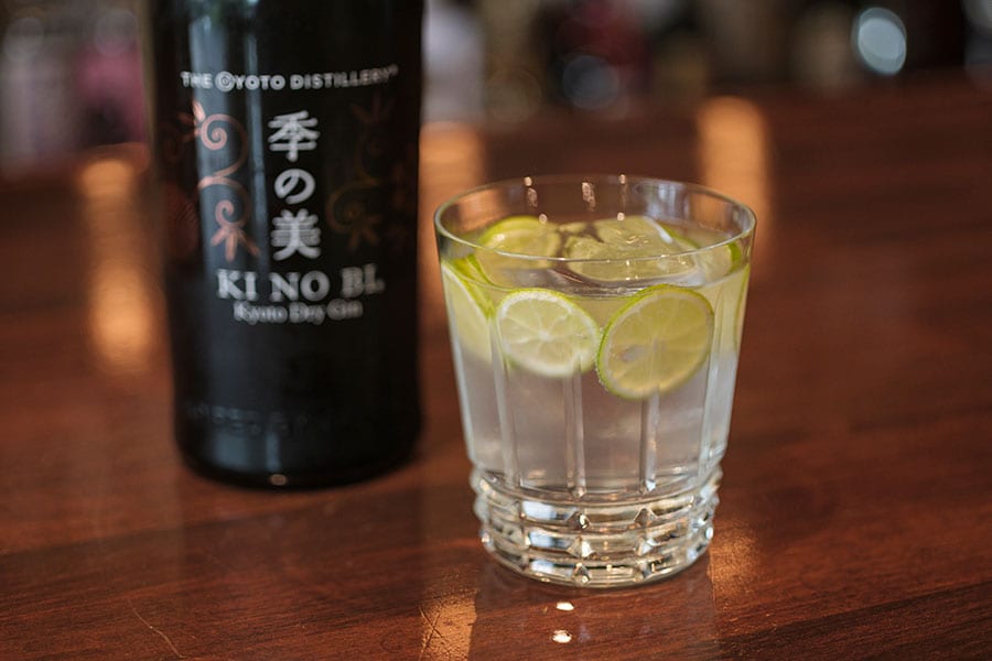 季の美 京都ドライジンを使ったGIN & TONIC～SUDACHI～ 1,320円。