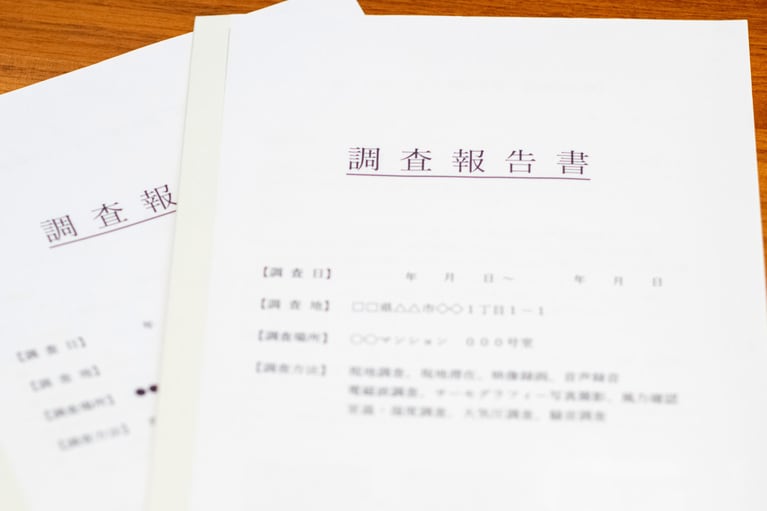 このような報告書にまとめてもらえる。