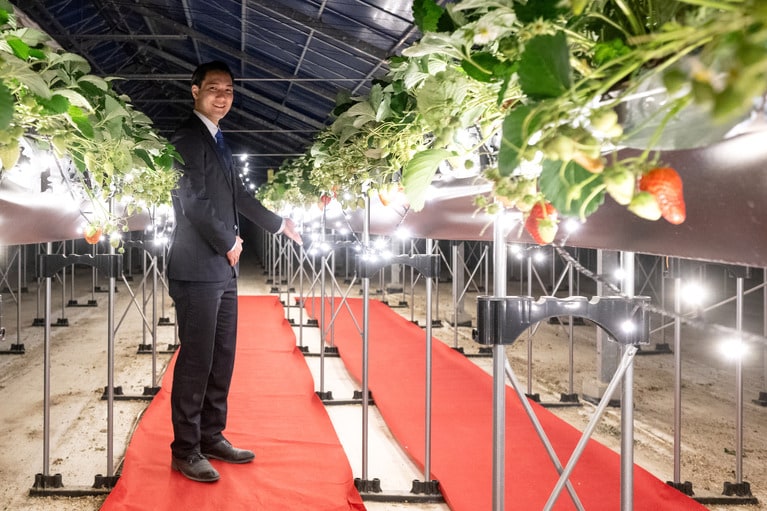 スタッフの原さん。インタビューは後ほど。