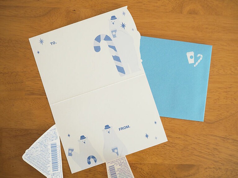 カード中面にたっぷりメッセージが書けますよ。