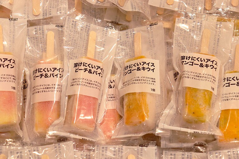 銀座店先行販売となる溶けにくいアイスキャンディ。