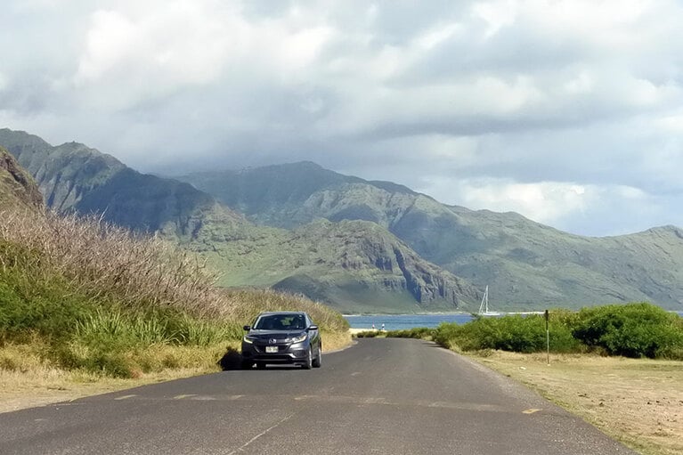 93号線の終わり付近。オアフ島は車で一周はできないのです。