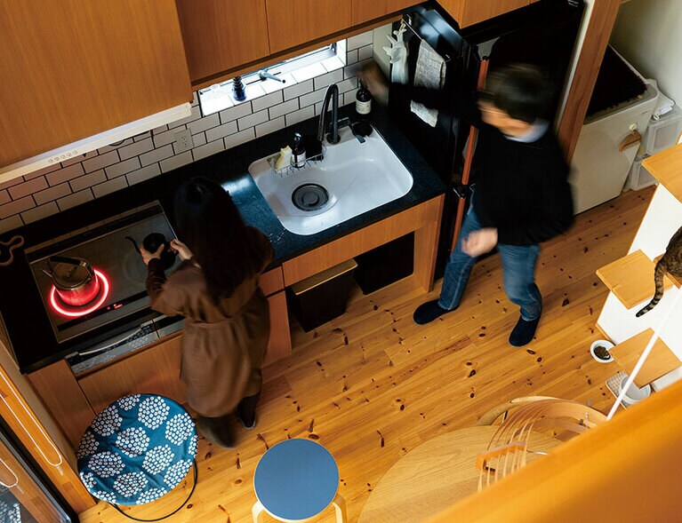 猫が縦横無尽に動ける備え付けのキャットウォークは譲れなかった。