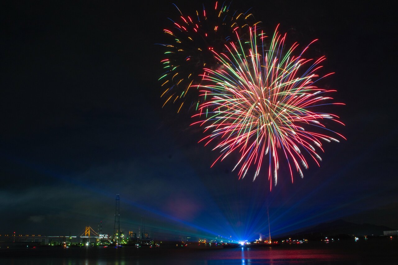 【香川県坂出市】さかいで大橋まつり海上花火大会