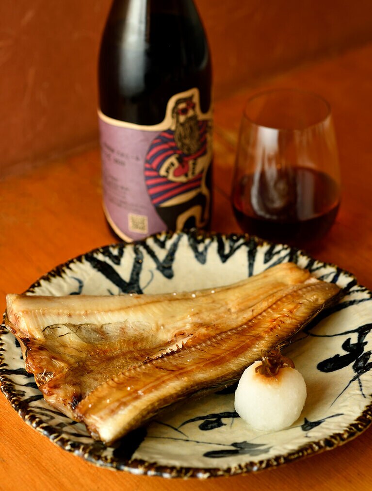 釣りホッケの開き 850円。神経締めは釣り上げて即、船上で行う。