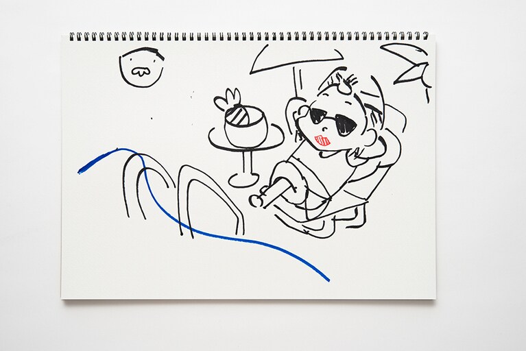 『ドラゴンボールZ 神と神』のブルマをイメージした、酒寄さんと田辺さん考案の「ちょっとしたパーティー」。