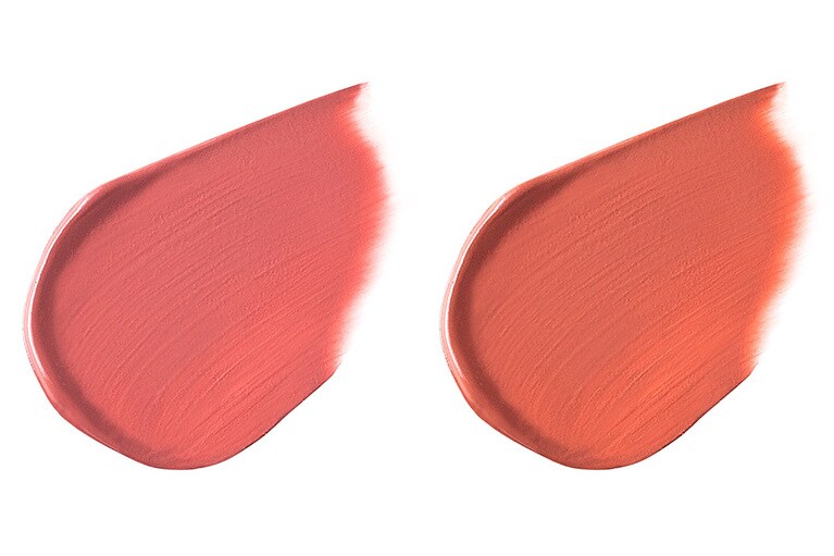 エクセル リップベルベティスト 左から、赤ちゃんみたいな素の唇を演出できるピーチピンクのLV01 パピーガール、LV01より黄み強めのヌーディオレンジ、LV02 バターカップ 各1,600円／常盤薬品工業