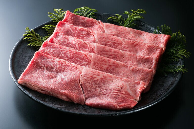 霜降りすき焼きしゃぶしゃぶ用 4,800円(400g)／萬野総本店