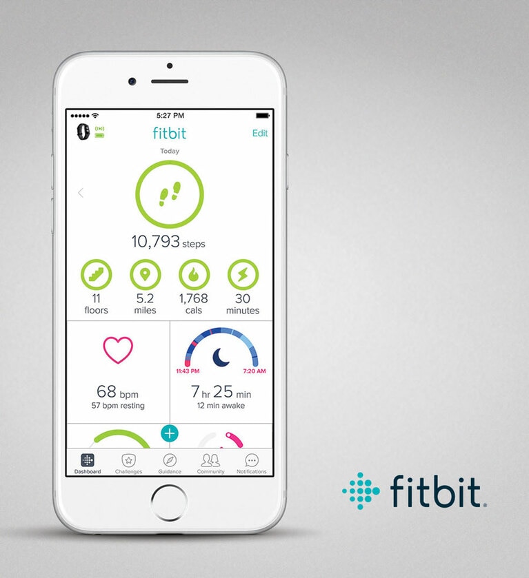 スマホ専用アプリを使えば、ダッシュボード目標の設定ができ、より健康とフィットネスの状態を把握することができます。