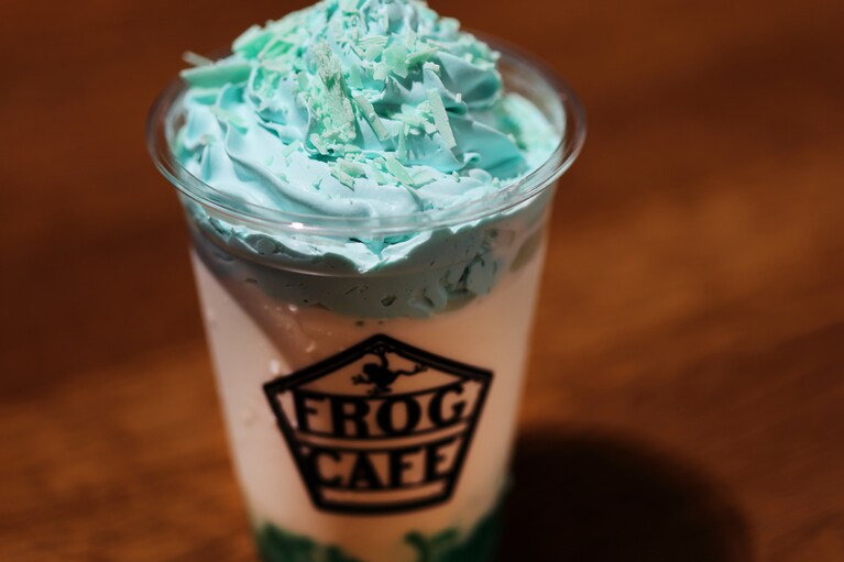 ホワイトチョコレートミントソースがポイント。