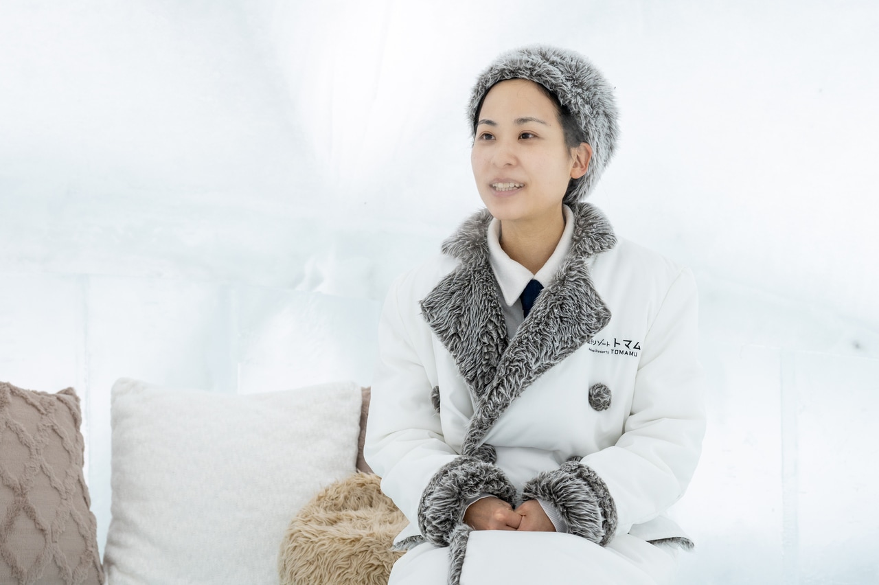 アイスヴィレッジ村長・阿部涼香さん。