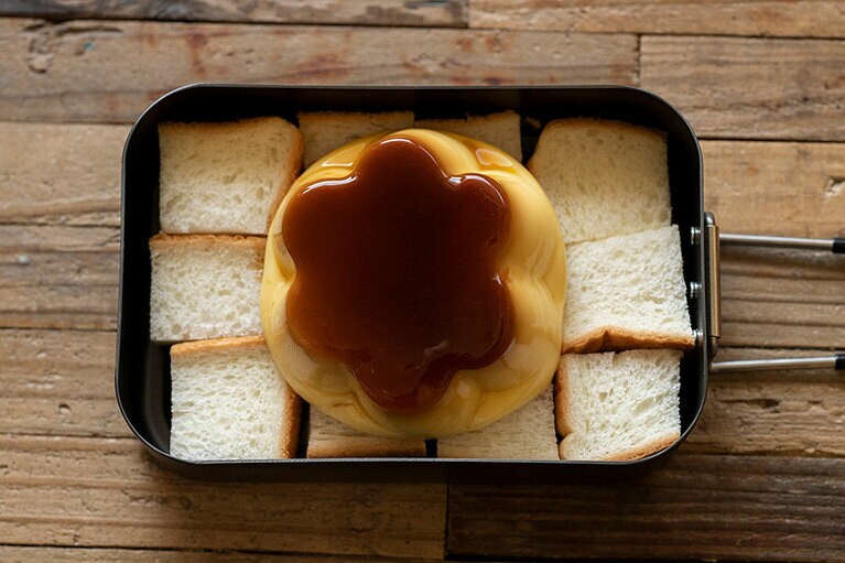 6枚切りの食パンがメスティンにきっちりおさまる。