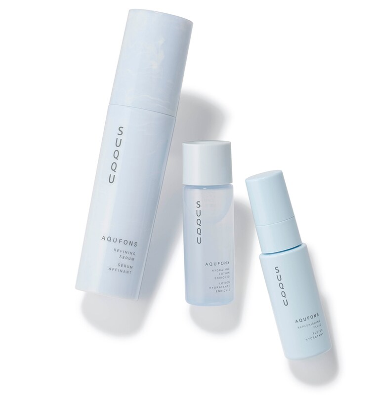 アクフォンス キット 13,200円。セット内容：アクフォンス リファイニング セラム 50ml（現品）、同 ハイドレイティング ローション エンリッチド 30ml、同 リプレニッシング フルイド 15ml。12月1日（金）限定発売。