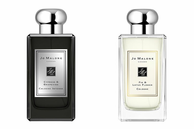左：「サイプレス＆グレープバイン コロン インテンス」100mL 21,500円／右：「フィグ＆ロータス フラワー コロン」100mL 16,000円