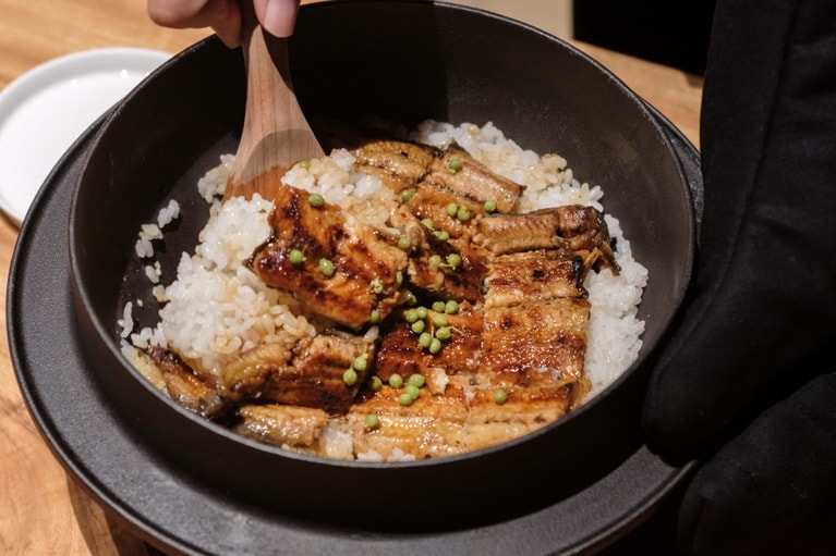 うなぎの炊き込みご飯が完成！