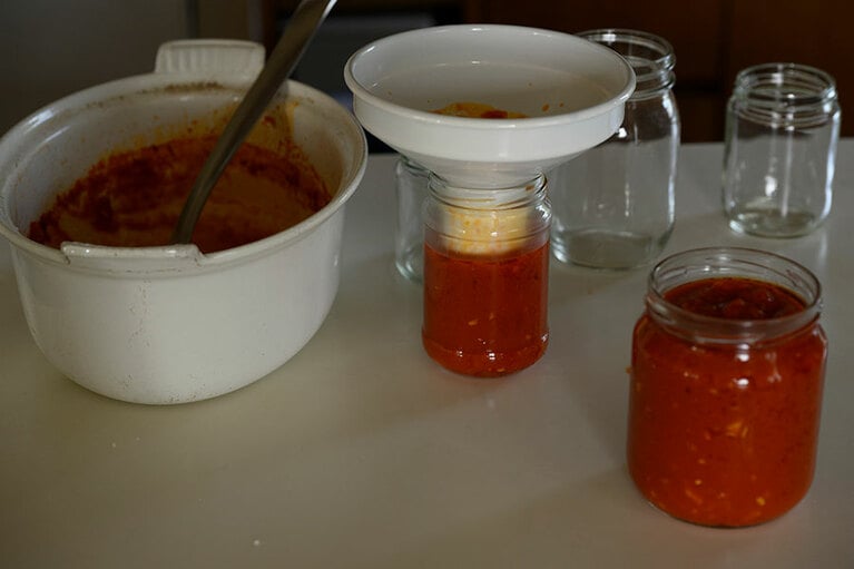 じょうごで分ける。